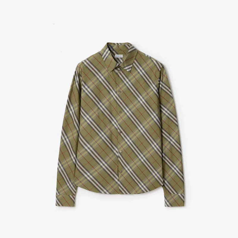 Casual plaid cotton shirt